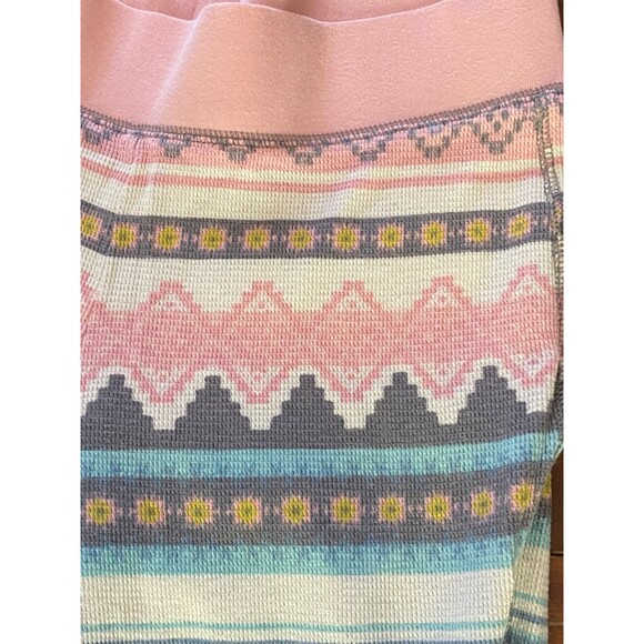 Victoria's Secret Pajama Pants Women's S Pink Thermal Geometric Aztec Pastels - Picture 4 of 9